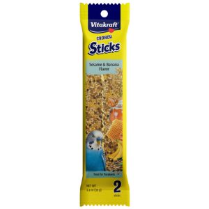 VTK 21119 - CRUNCH STICKS W/SESAME & BANANA PARAKEET  - 1.4OZ