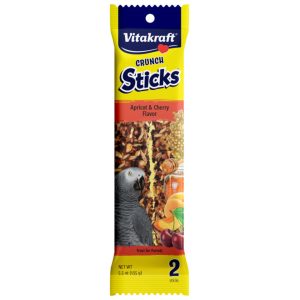 VTK 31689 - CRUNCH STICKS APRICOT & CHERRY FLAVOR FOR PARROTS - 5.5OZ