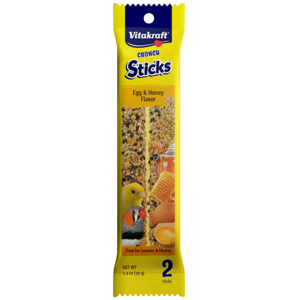 VTK 59447 - CRUNCH STICKS EGG AND HONEY FLAVOR FOR CANARIES AND FINCHES - 1.4OZ
