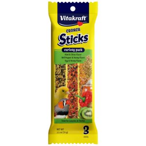 VTK 41646 - CRUNCH STICKS VARIETY PACK EGG KIWI PEPPER FOR CANARIES AND FINCHES - 2.5OZ